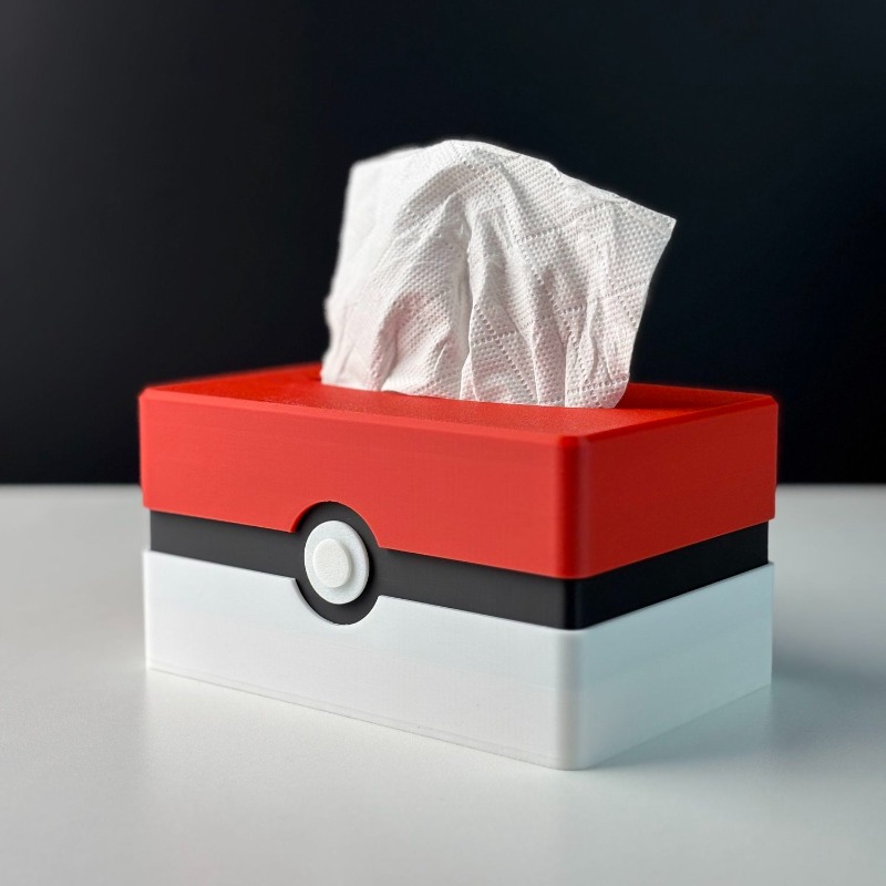 Kitchen Gadgets Organizer - Cartoon Poke Ball Tissue Box Storage