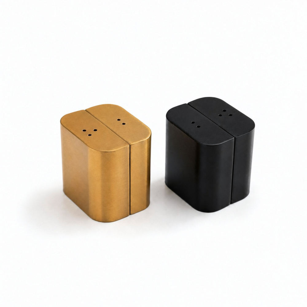 Kitchen Gadgets Gold - Gold Stainless Steel Spice Container Modern