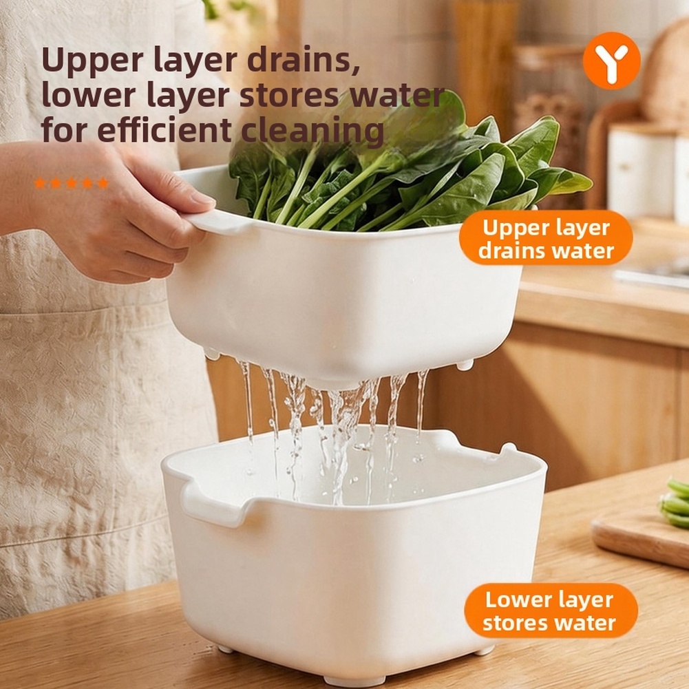 FoodGrade Two Tier Drain Baske - đánh giá và giá Kitchen Gadgets Organizer