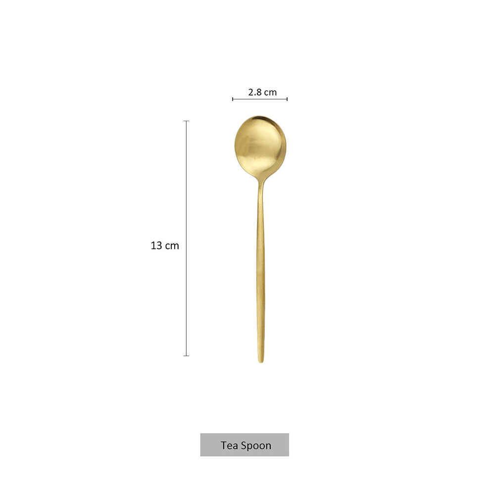 6Pcs Small Matte Spoon Tea Cof - đánh giá và giá Kitchen Gadgets Gold