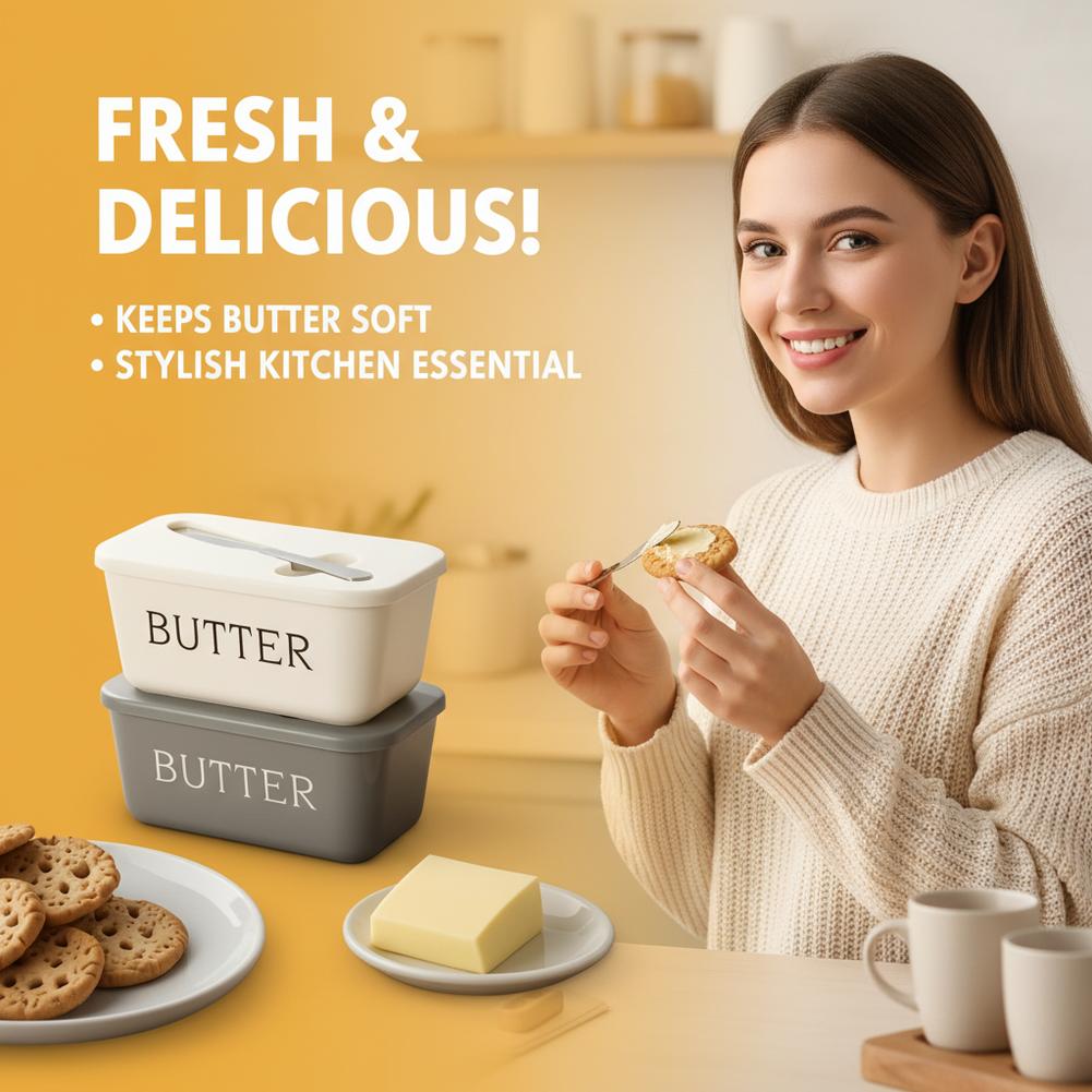 PP Butter Dish with Lid & Spre - đánh giá và giá Kitchen Gadgets Organizer